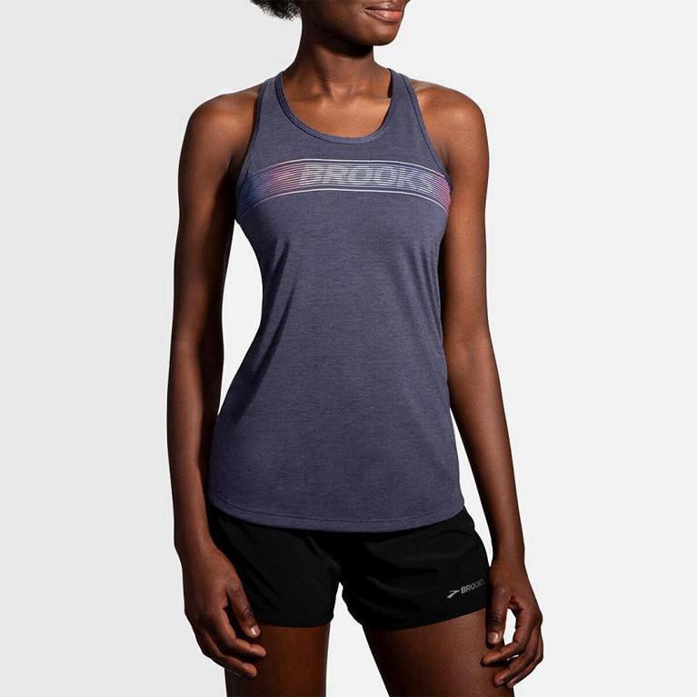 Brooks Distance Graphic - Camiseta Sin Mangas Mujer - Gris (RA1968735)